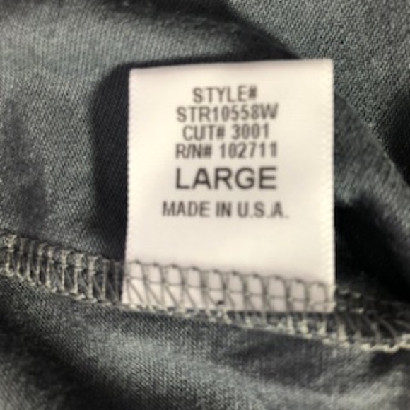 NWOT Olivia Moon Faux Cross Front Drape Style Relaxed Fit Blouse Size L - Picture 8 of 8